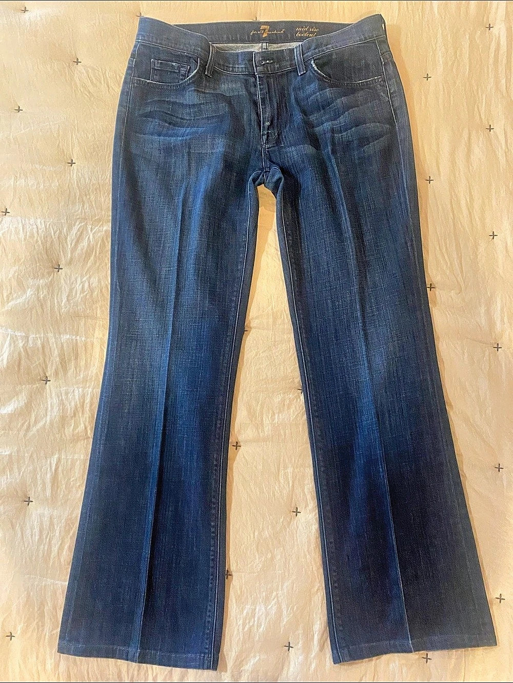 for all mankind Mid Rise Bootcut Jeans Blue Waist 32